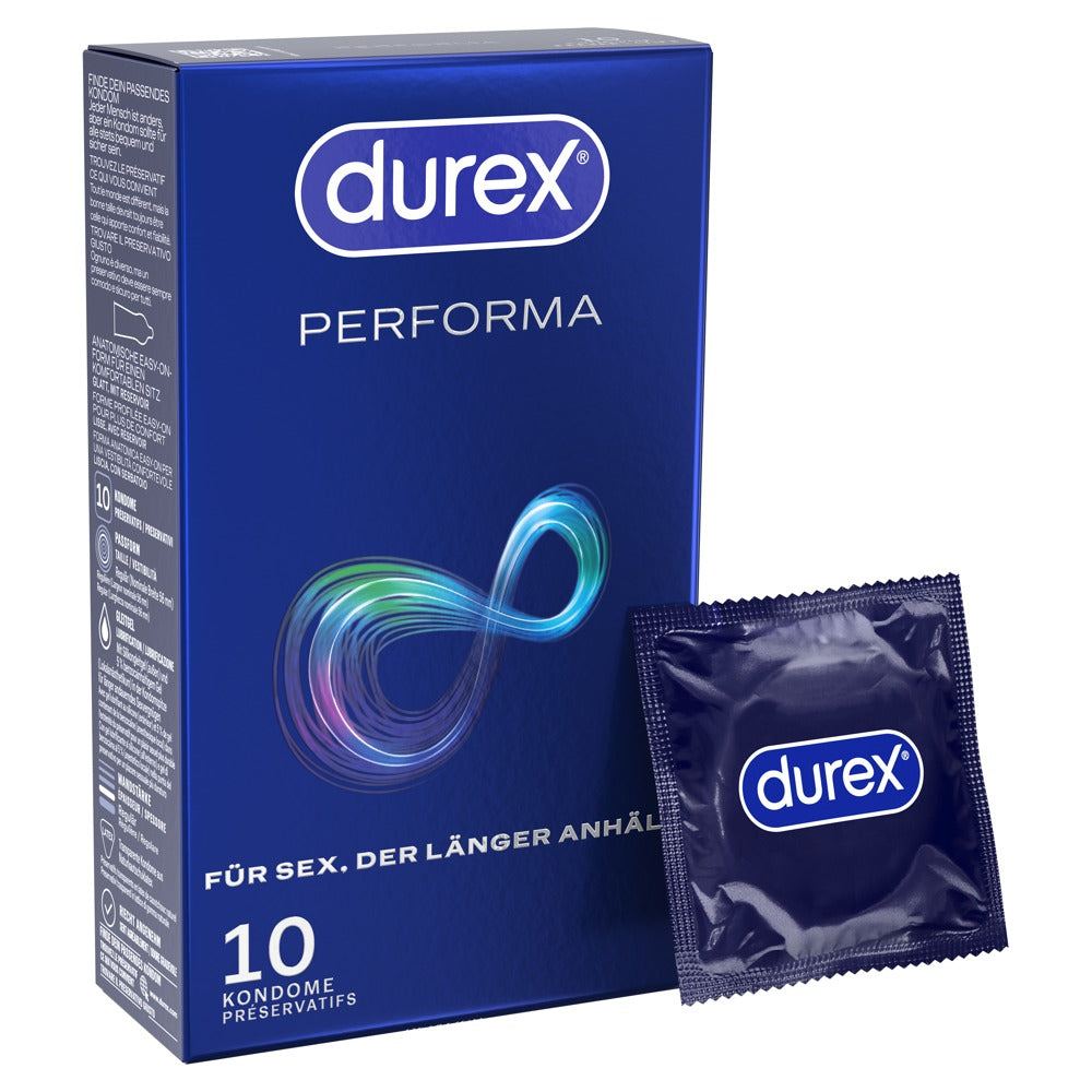Durex Performa kondomer med delay-effekt og 5% benzocain