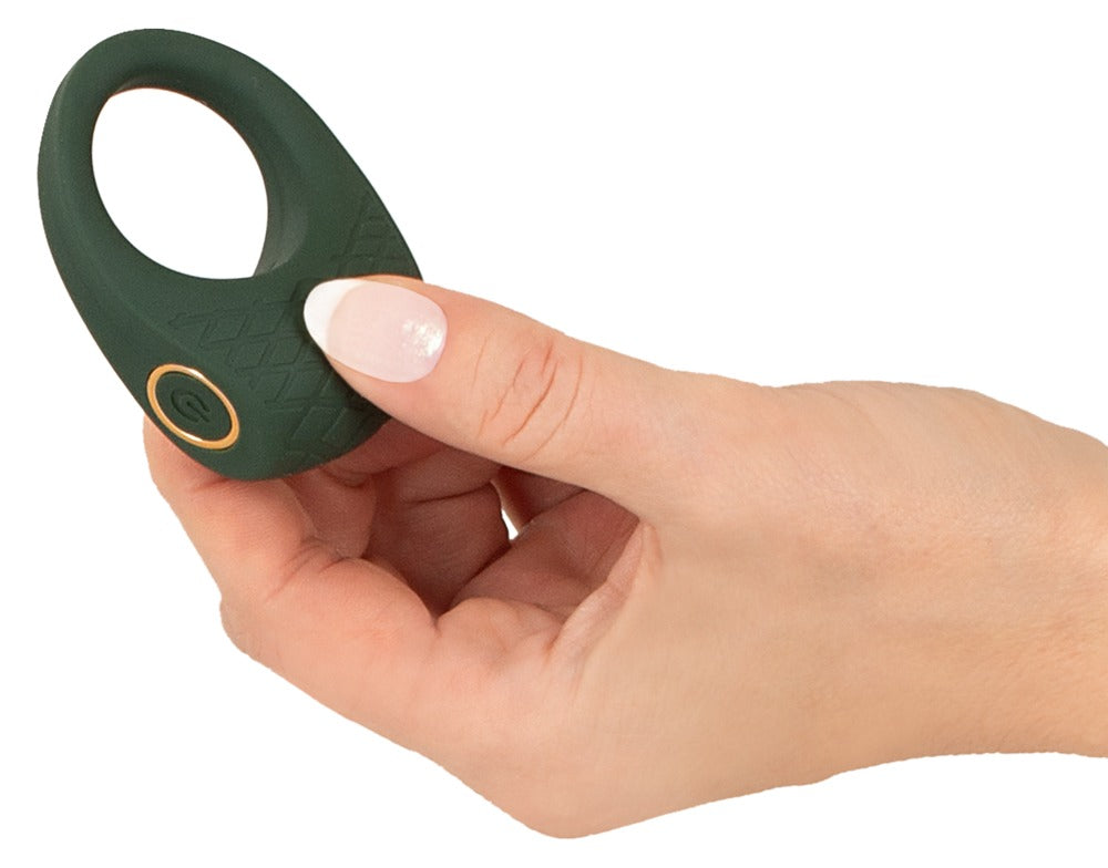 Emerald Love Vibro Cock Ring med 10 vibrationsmønstre og dobbelt stimulator