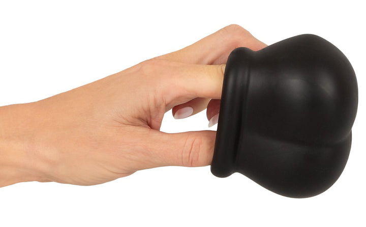Erecto Ball Bag i sort Liquid Silicone med integreret ball ring