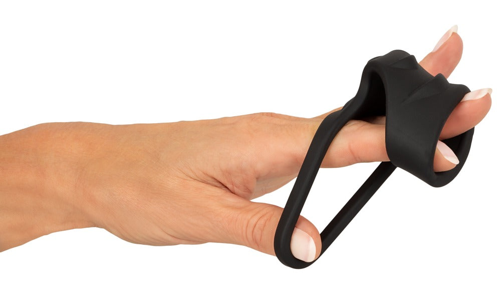 Erecto Cock Sleeve med Ball Ring i blød Liquid Silicone