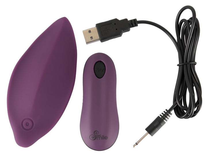 Fjernbetjent pantyvibrator til håndfri stimulation