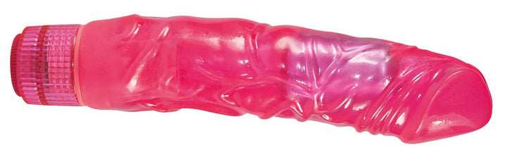 Flexible Pink Realistic Vibrator i transparent pink