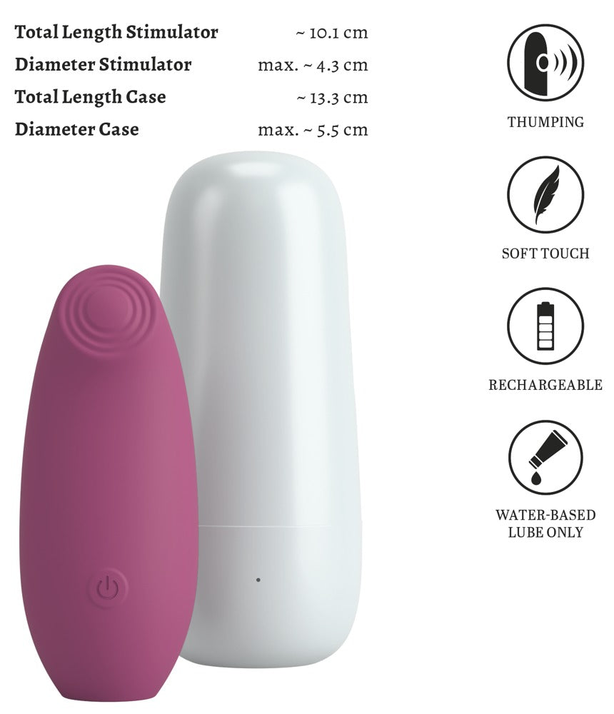 Ekstern stimulator med flad rillet hovedform