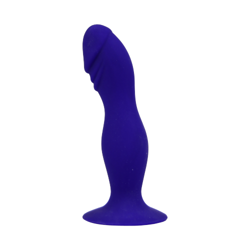 Silikone dildo med tekstureret spids og sugekop