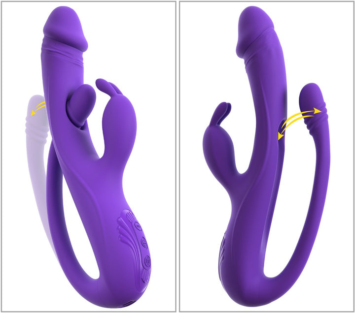 Rabbit vibrator med klitorisstimulator og G-punktsarm