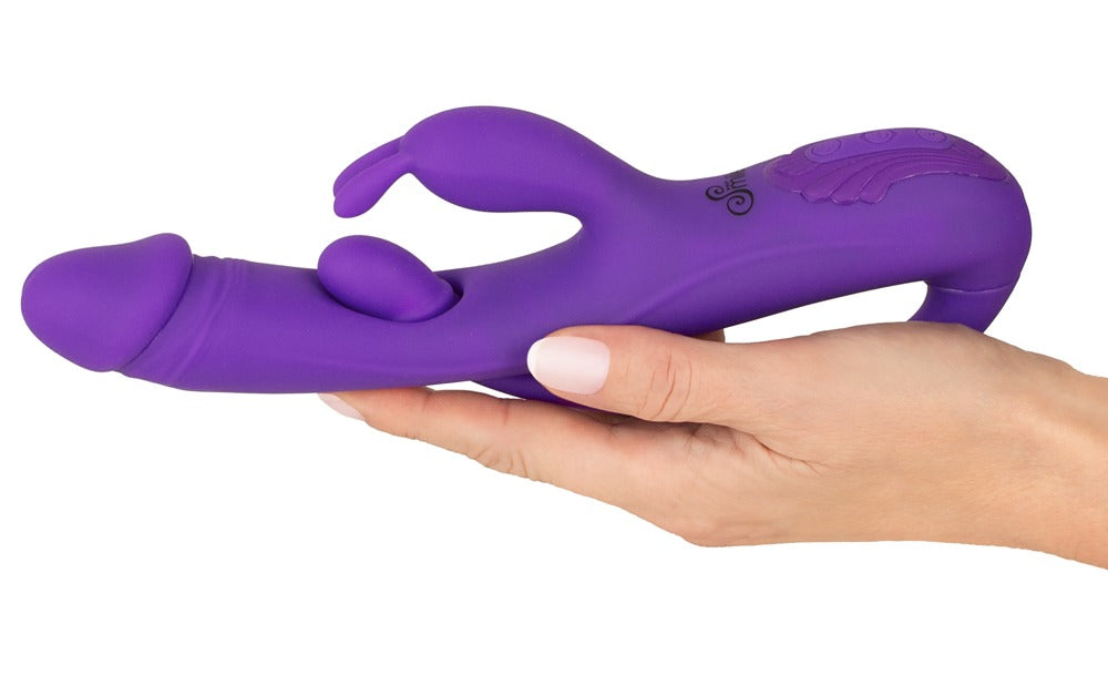 Rabbit vibrator med fleksibel tickler og 3 motorer