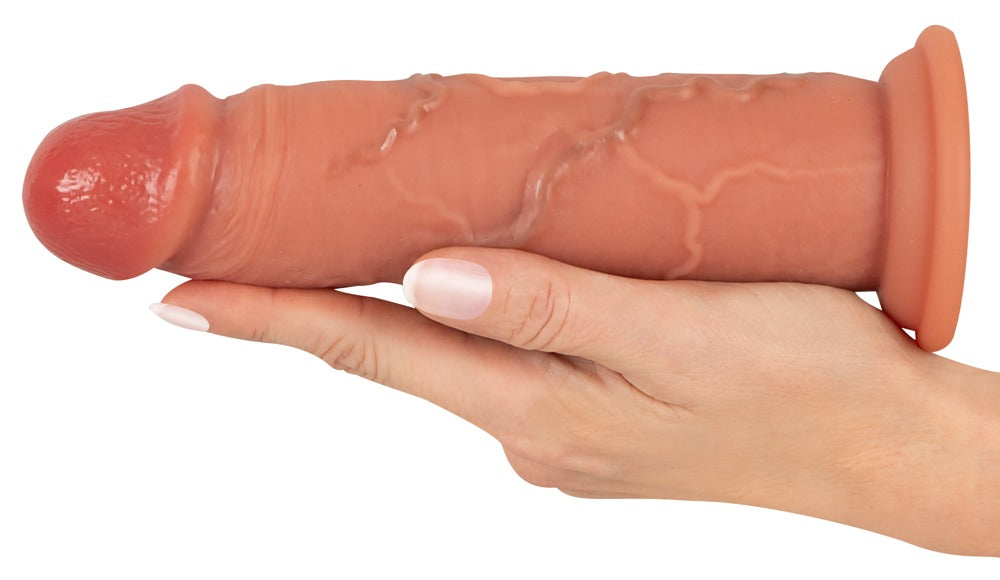 Realistisk dual density dildo med sugekop