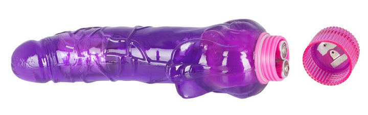 Realistisk lilla vibrator med fleksibelt skaft