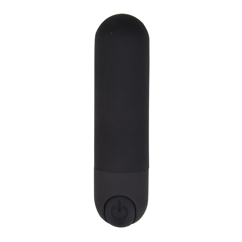 Sort genopladelig bullet vibrator med 10 funktioner