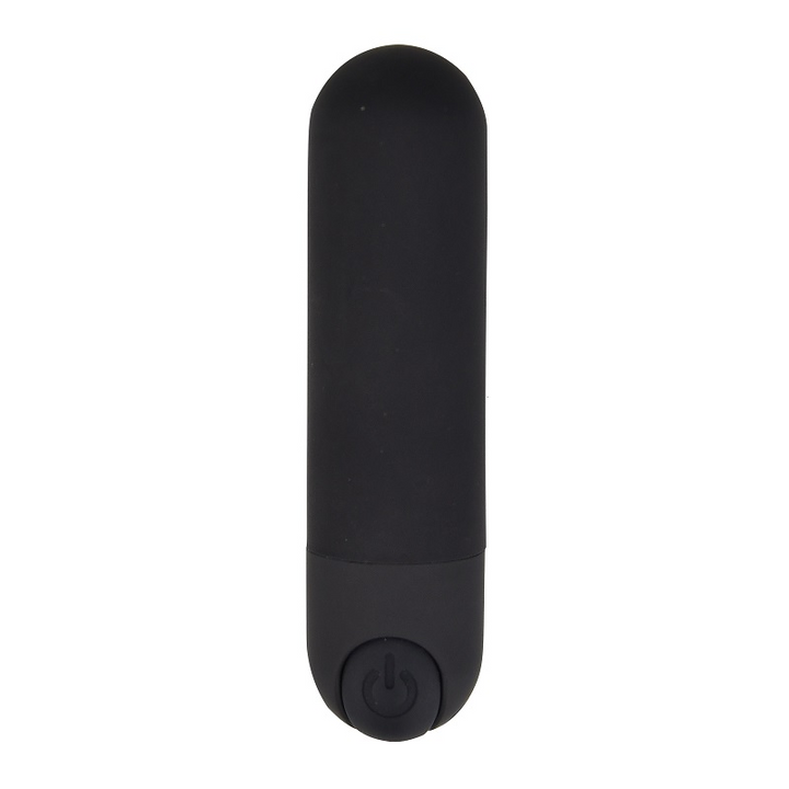 Sort genopladelig bullet vibrator med 10 funktioner