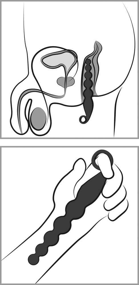 Sorte vibrerende analkugler til anal stimulation