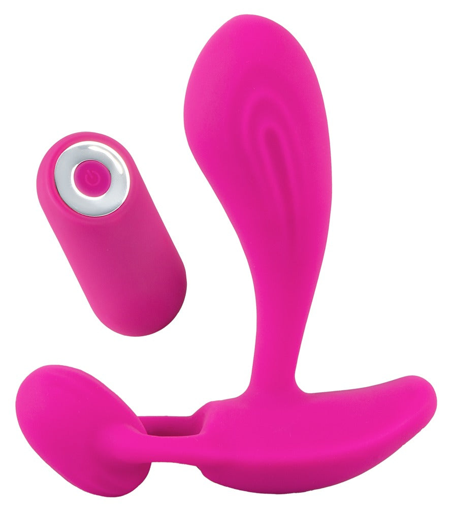 Fjernbetjent G-punktsvibrator med 2 motorer