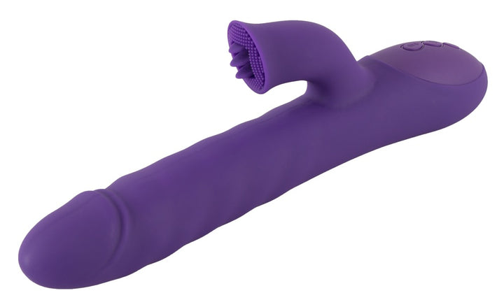 Fyldig vibrator med perlemassage og thrusting-funktion