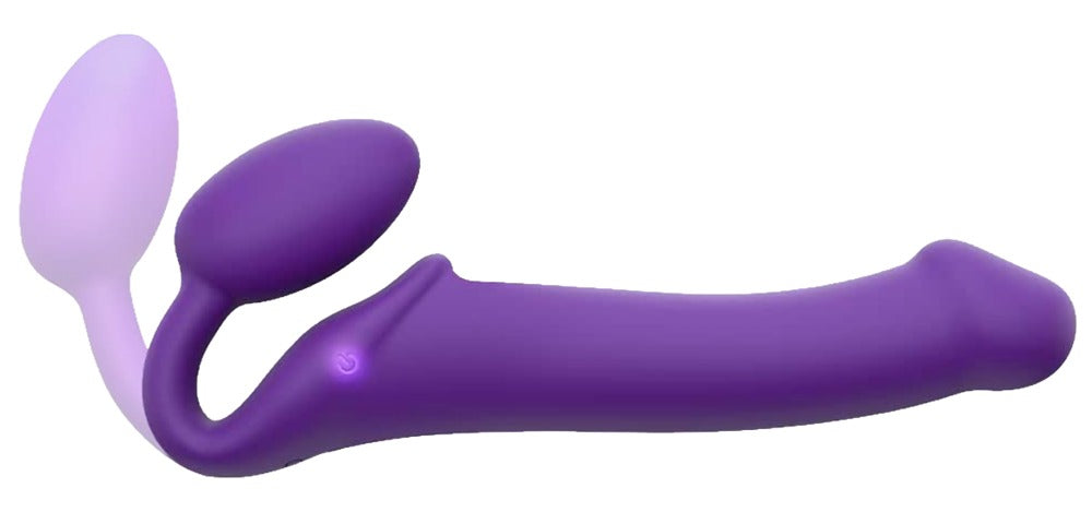 Genopladelig strap-on vibrator til par med fjernstyring