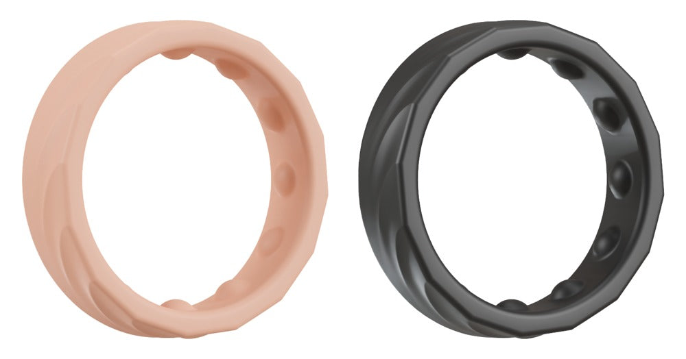 Fleksible cock rings med indvendig diameter på 3,3 cm