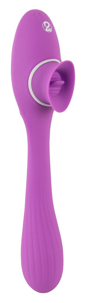 G-punkts vibrator med formbart skaft, USB-opladning og separat tungefunktion