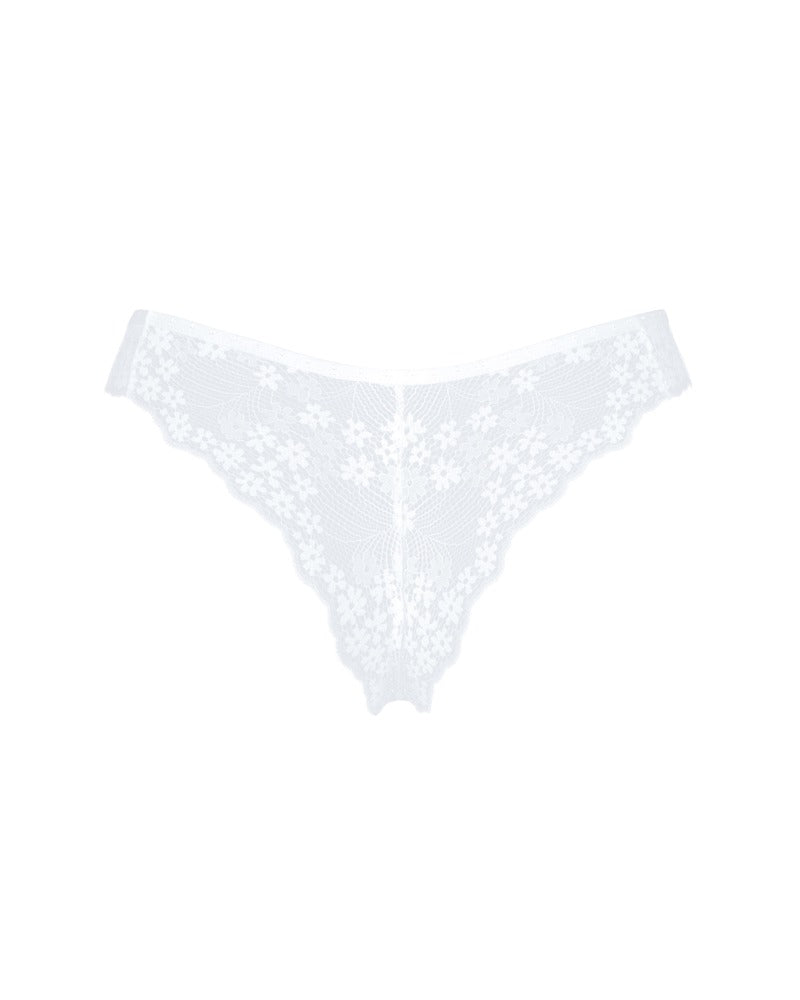 Heavenlly Brazilian-trusser i transparent hvid blonde
