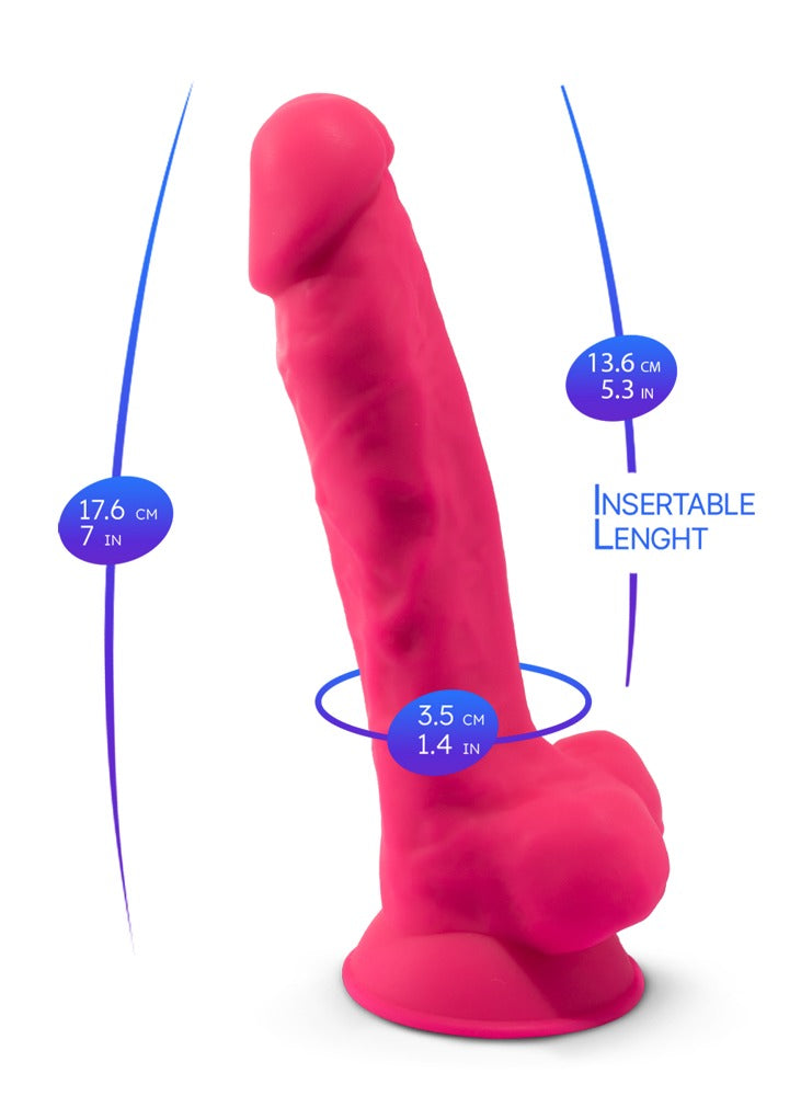 17,5 cm realistisk dildo med memory-effekt og fleksibel form
