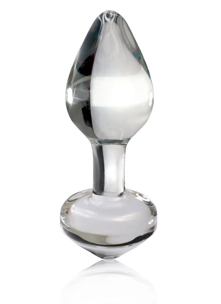 Icicles No. 44 glas-butt plug i klar finish
