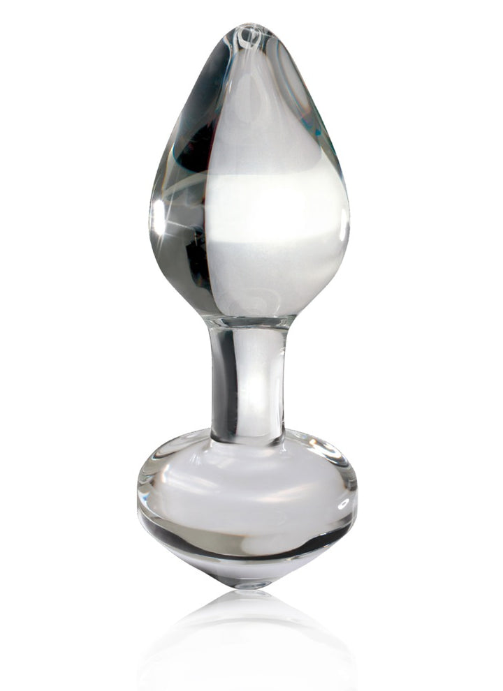 Icicles No. 44 glas-butt plug i klar finish