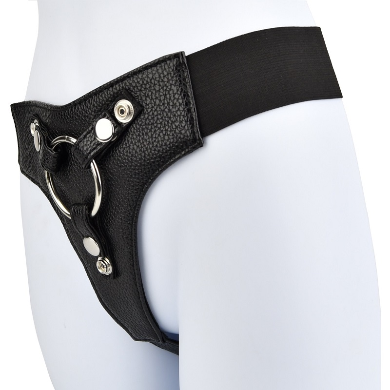 Justerbar strap-on sele til kompatible dildoer med bred base