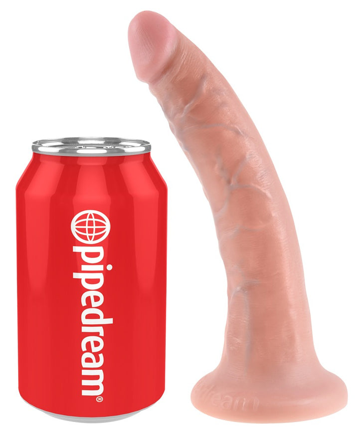 King Cock 7 realistisk dildo med sugekop og hudfarvet finish