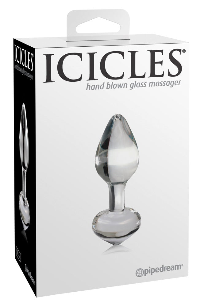 Kompakt anal plug i transparent glas