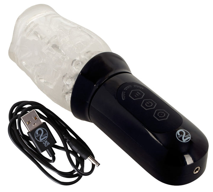 Kompakt automatisk masturbator med én-knaps betjening