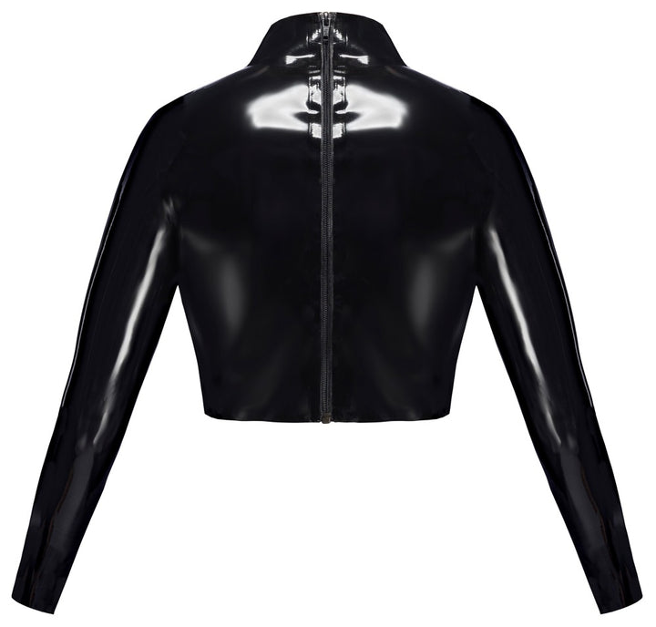 Sort fetish crop top i 0,35 mm naturlatex