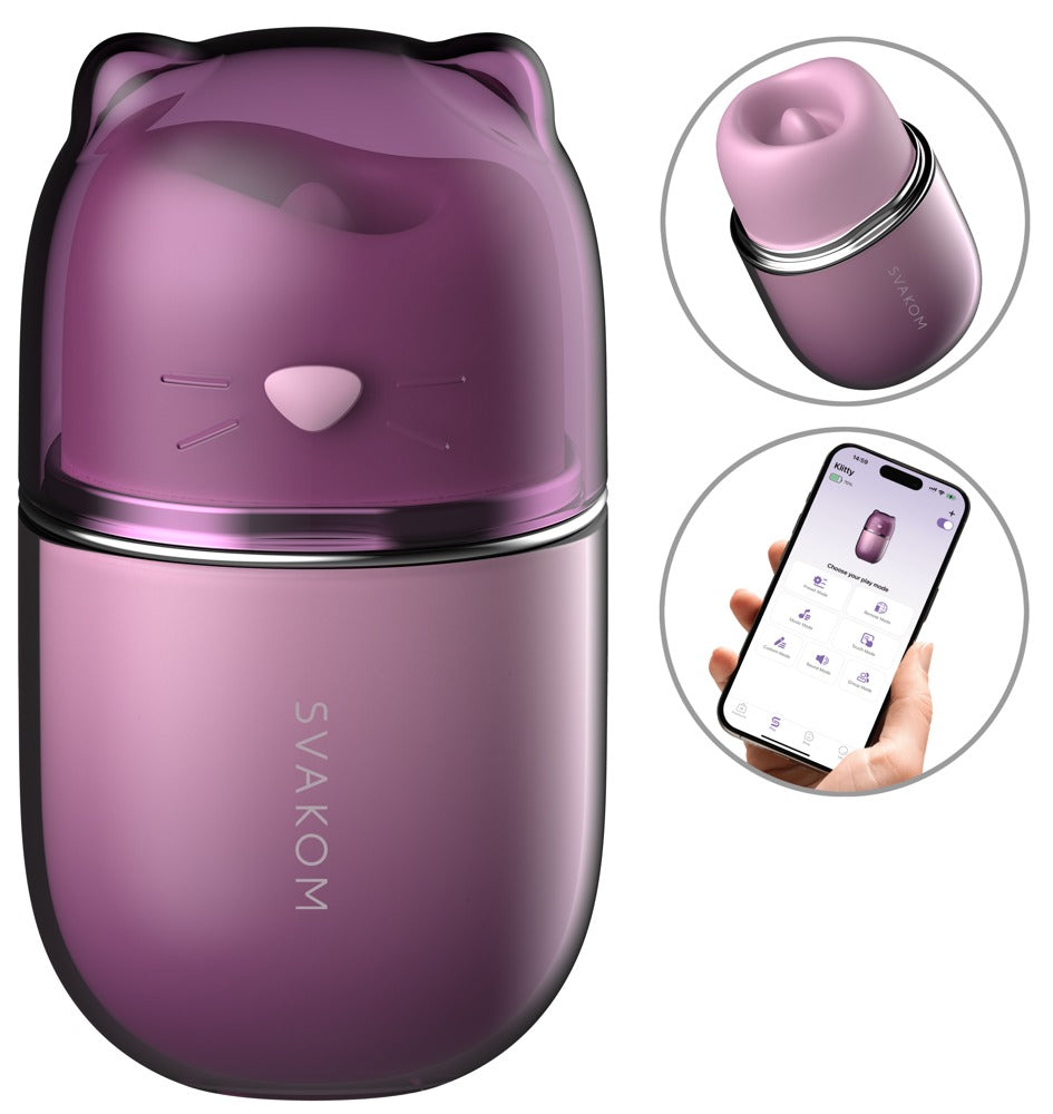SVAKOM Klitty i lilla Liquid Silicone med app-styring