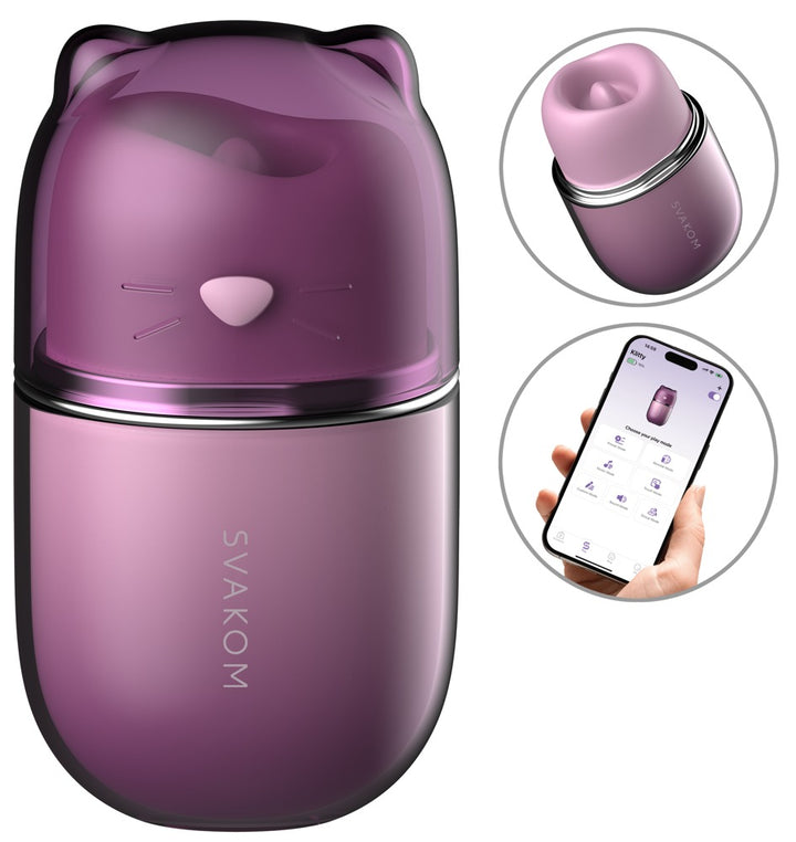 SVAKOM Klitty i lilla Liquid Silicone med app-styring
