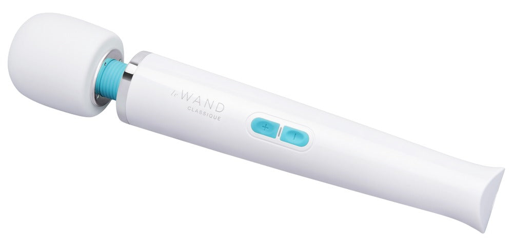 Kraftig wand vibrator med soft touch massagehoved og travel lock