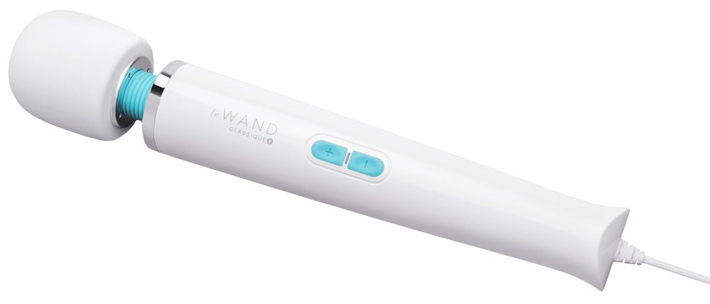 Kraftig plug-in wand vibrator med soft touch massagehoved og 2,5 m ledning