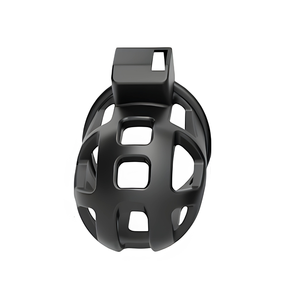 Let sort chastity cage i ABS og metal