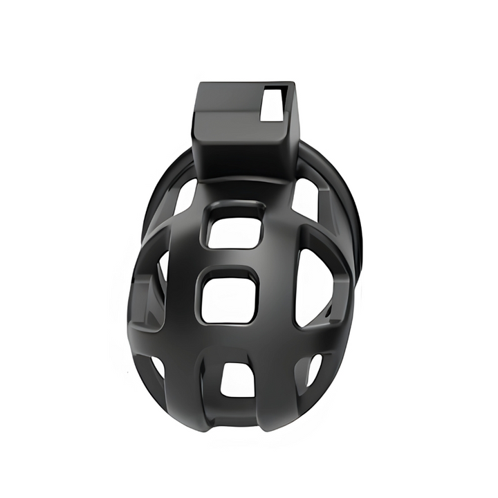 Let sort chastity cage i ABS og metal