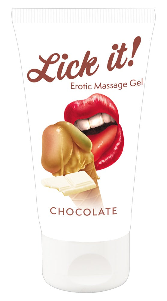 Lick it! chokolade massagegel i vandbaseret 50 ml tube