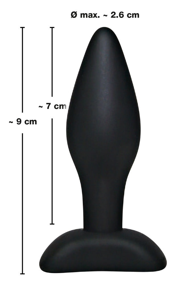 Sort begyndervenlig butt plug fra Black Velvets