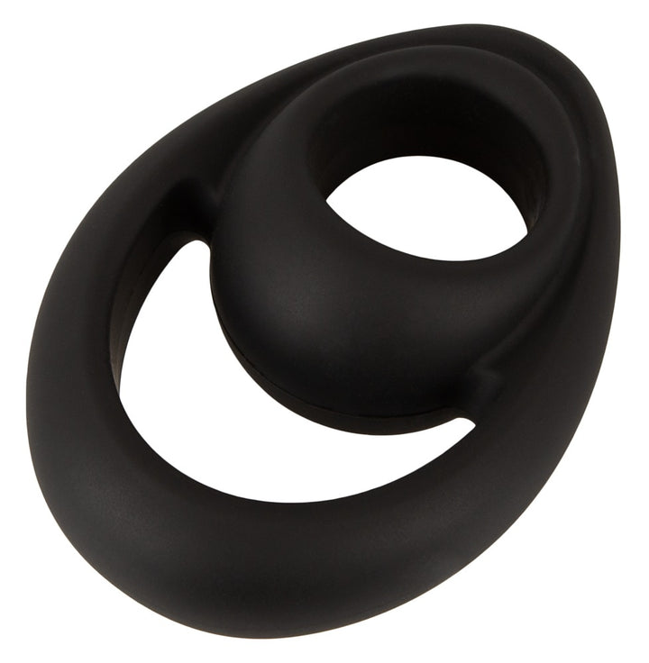 Sort cock &amp; ball ring i blød silikone fra Erecto