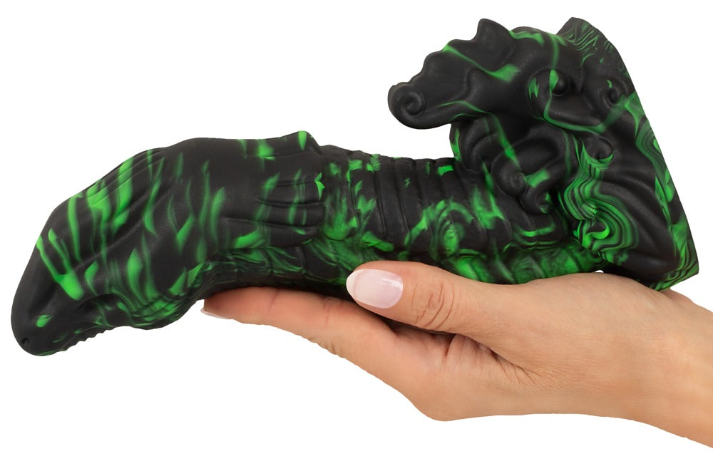 Lizard Peak fantasy dildo med sugekop og marmoreret øgle-design