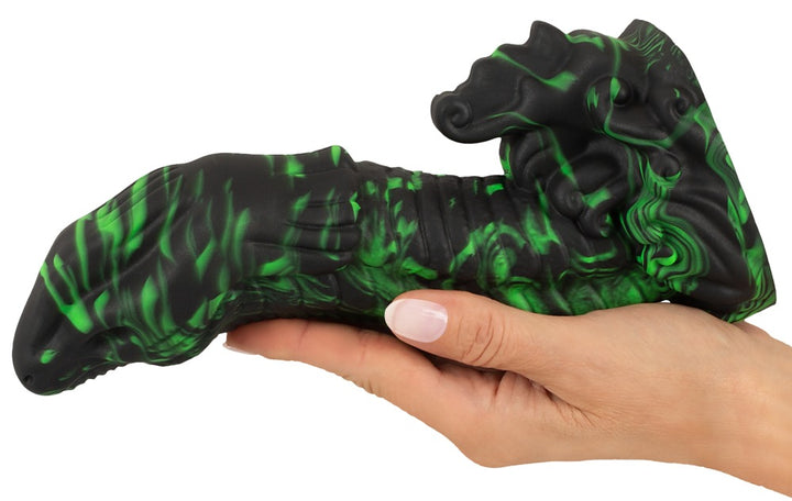 Lizard Peak fantasy dildo med sugekop og marmoreret øgle-design