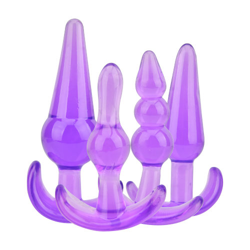 Loving Joy Butt Plug Training Kit Purple med fire størrelser