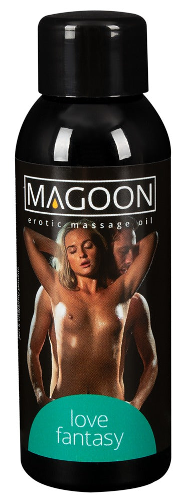Magoon Love Fantasy massageolie i kompakt flaske med 50 ml