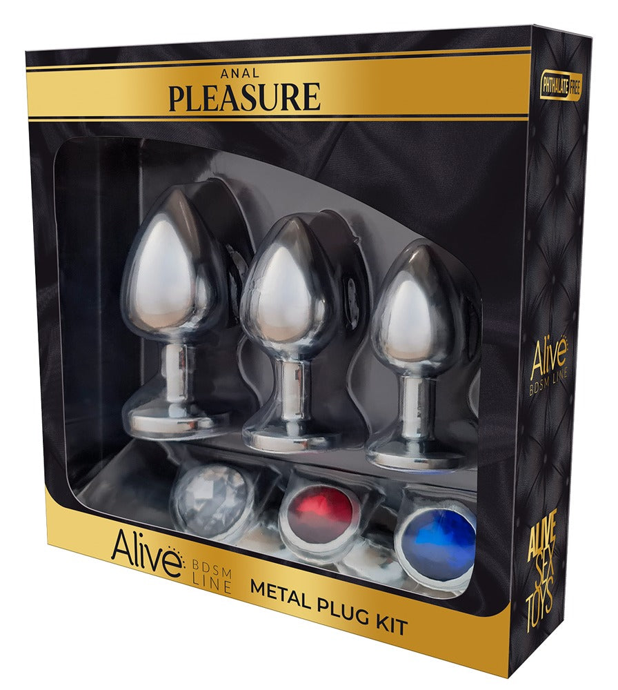 Elegant metal plug sæt til temperaturleg og progression