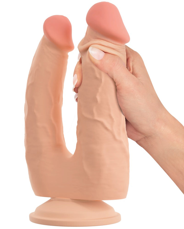 Nature Skin realistisk dobbeltdildo med sugekop
