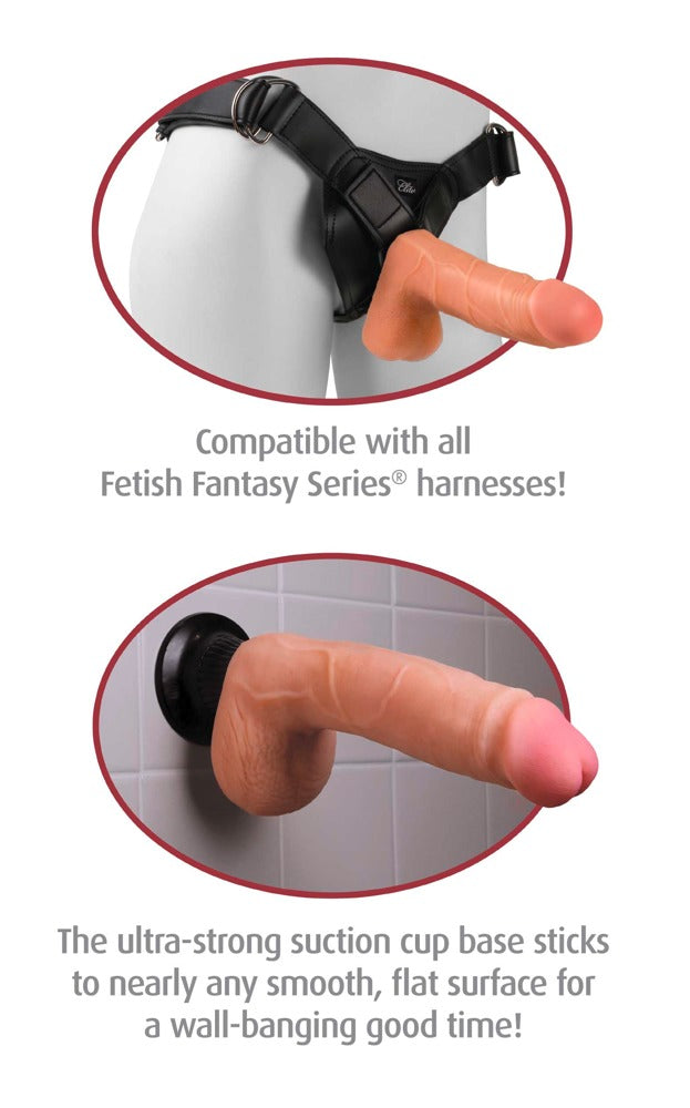 Realistisk 22 cm vibrator i TPR, ABS og PVC