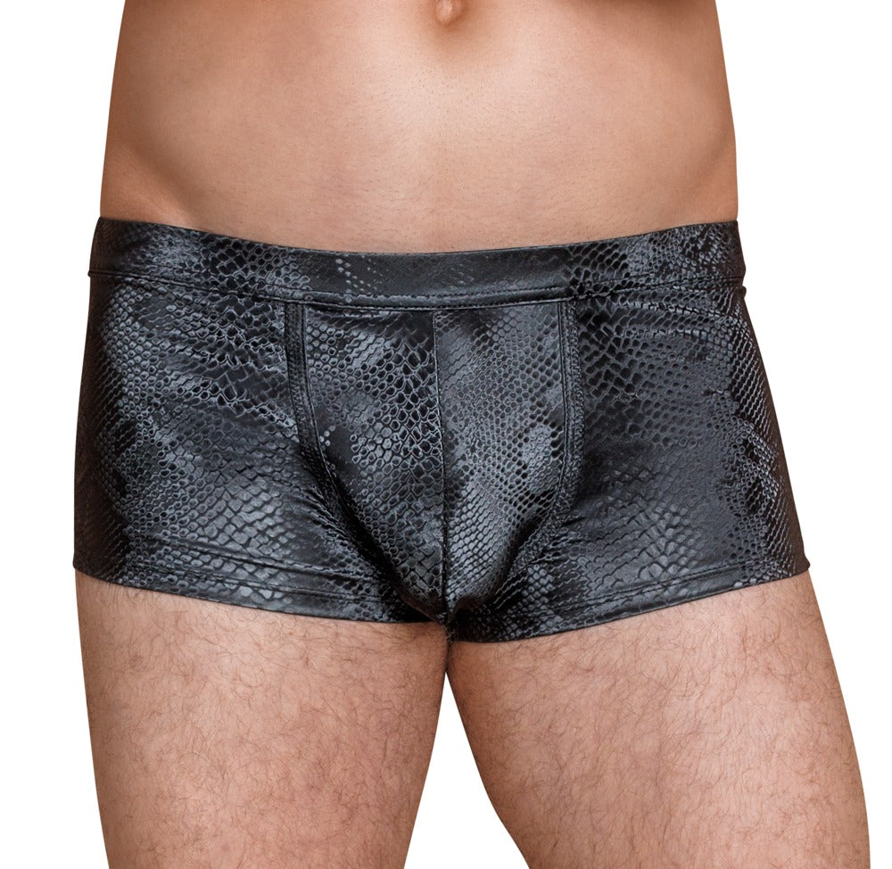 Forsiden af tætsiddende NEK Snakeskin boxershorts til mænd