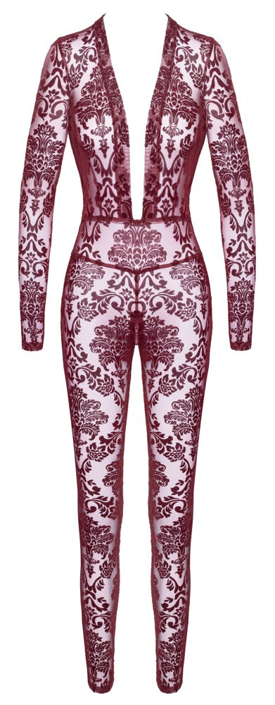 Transparent fetish-fashion catsuit i 86% polyamid og 14% elastan