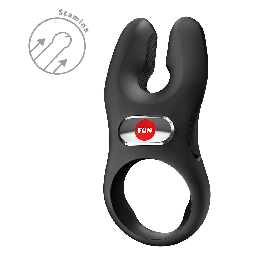 Genopladelig penisring med vibration, travel lock og USB-C opladning