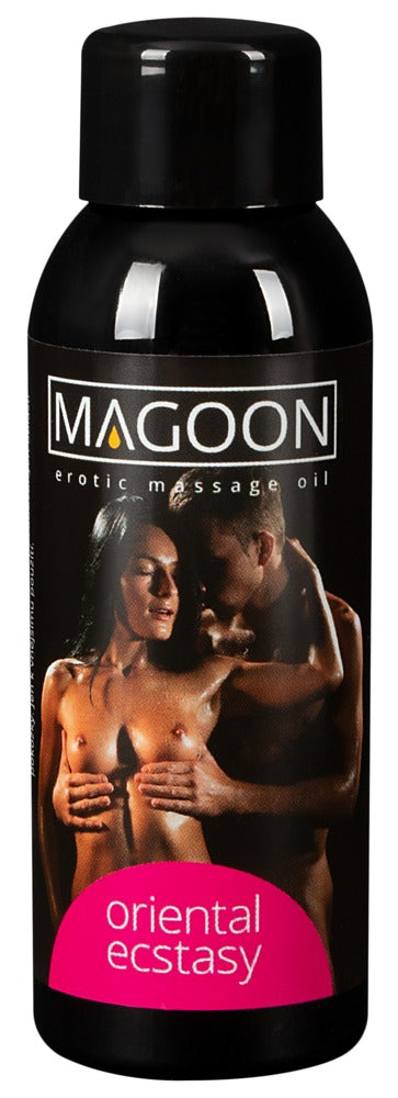Oriental Ecstasy massageolie i kompakt flaske med 50 ml