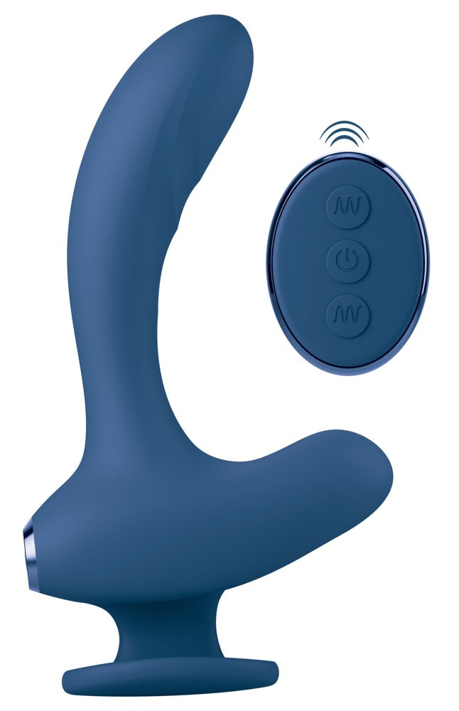 Vandtæt prostata massager med USB-opladning og silikoneoverflade